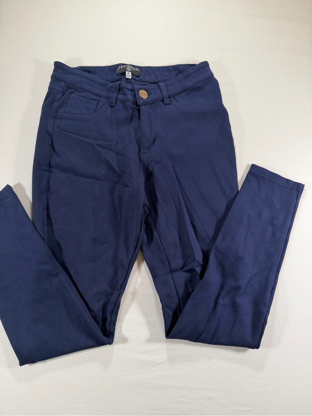 Dictionary Navy Skinny Ponte Pants - Women's